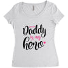 Daddy is my Hero Baby Girl Women's Triblend Scoop T-shirt