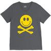 smiley pirate skull and crossbones V-Neck Tee