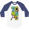 zombie font 3/4 Sleeve Shirt