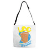 log it's better than bad it's good Adjustable Strap Totes