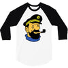 captain haddock tintin cartoon comic 3/4 Sleeve Shirt