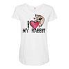 i love my rabbit Maternity Scoop Neck T-shirt