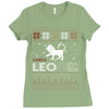 santa leo christmas ugly t shirts Ladies Fitted T-Shirt
