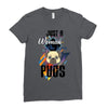 who loves pugs Ladies Fitted T-Shirt
