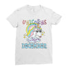 unicorns are born in december cute unicorn Ladies Fitted T-Shirt