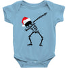 skeleton dabbing christmas Baby Bodysuit