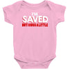 i'm saved but i cuss a little Baby Bodysuit