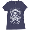 space pirate Ladies Fitted T-Shirt
