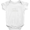 latte and lipstick Baby Onesie