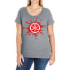 red logo Ladies Curvy T-Shirt
