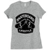 skateboard Ladies Fitted T-Shirt