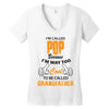 I'm Called Pop Because I'm Way Too Cool To Be Called Grandfather Women's V-Neck T-Shirt
