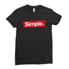 simple red Ladies Fitted T-Shirt