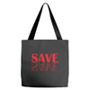 save red Tote Bags