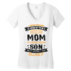 Super Cool Mom Of A Freaking Awesome Son Women's V-Neck T-Shirt