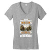 Never Underestimate A Man Who Watches The 100 And Was Born in December Women's V-Neck T-Shirt
