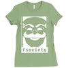 mr. robot tv series banksy fsociety Ladies Fitted T-Shirt