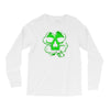 celtic green clover skull patch, irish biker patches Long Sleeve Shirts