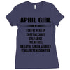 Super April Girl Ladies Fitted T-Shirt