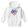 disstressed america flag heart Youth Hoodie