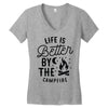 life is better by the camp fire (2) Women's V-Neck T-Shirt