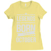legends are born in october Ladies Fitted T-Shirt