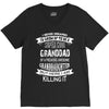 Super Cool Granddad Of A Freaking Awesome Granddaughter V-Neck Tee
