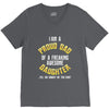 I'm A Proud Dad Of A Freaking Awesome daughter V-Neck Tee