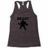 beast muscle guy workout Racerback Tank