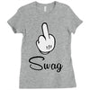mickey fuck swag Ladies Fitted T-Shirt