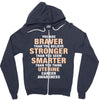 Braver Stronger Smarter Uterine Cancer Awareness Zipper Hoodie