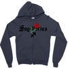 sagittarius zodiac rose Zipper Hoodie