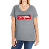 simple red Ladies Curvy T-Shirt