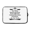 Dear Daddy, Thanks for Being my Dad Baby Boy Letter to Father Laptop sleeve