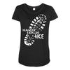 wander explore hike Maternity Scoop Neck T-shirt
