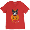 haloween french bulldog V-Neck Tee