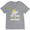 Kings Are Born In September V-Neck Tee