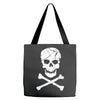 skull and crossbones pirate neon Tote Bags