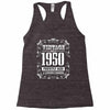 vintage made in 1950 perfectly aged a living legend Racerback Tank