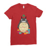 totoro christmas tree Ladies Fitted T-Shirt