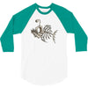 animal fishing tee graphic 3/4 Sleeve Shirt