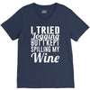 i tried jogging but i kept spilling my wine V-Neck Tee