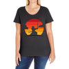 Samurai Sunset Ladies Curvy T-Shirt