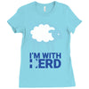 i m with herd Ladies Fitted T-Shirt
