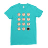 charlie moticons Ladies Fitted T-Shirt