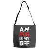 a pug is my bff Adjustable Strap Totes