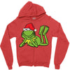kermit christmas Zipper Hoodie
