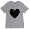 black heart V-Neck Tee