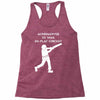 alternatives to war play cricket batting anti war stencil tour Racerback Tank