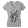 weird kitty Women's V-Neck T-Shirt